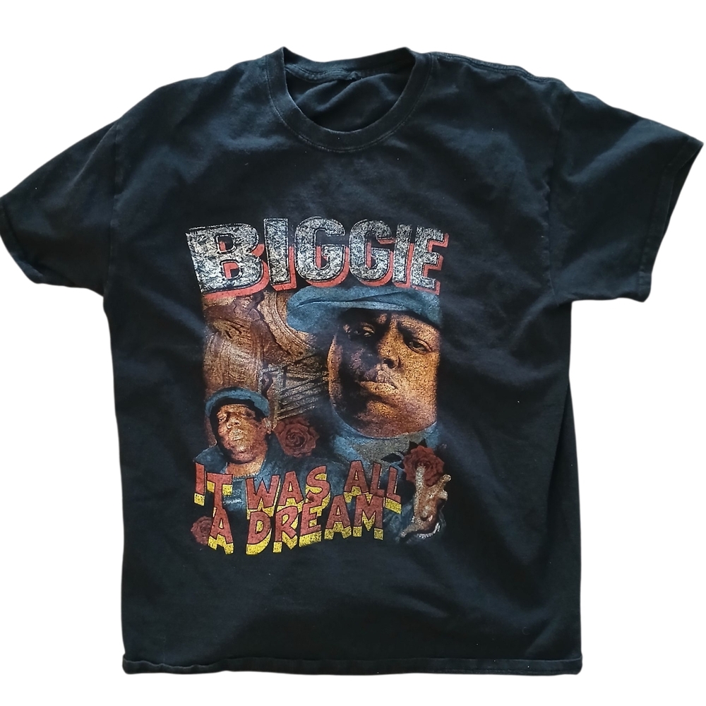 Biggie Smalls Rap Tee Short Sleeve Tee with Vintage Graphic Reprint?